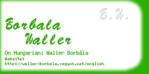 borbala waller business card