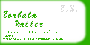 borbala waller business card